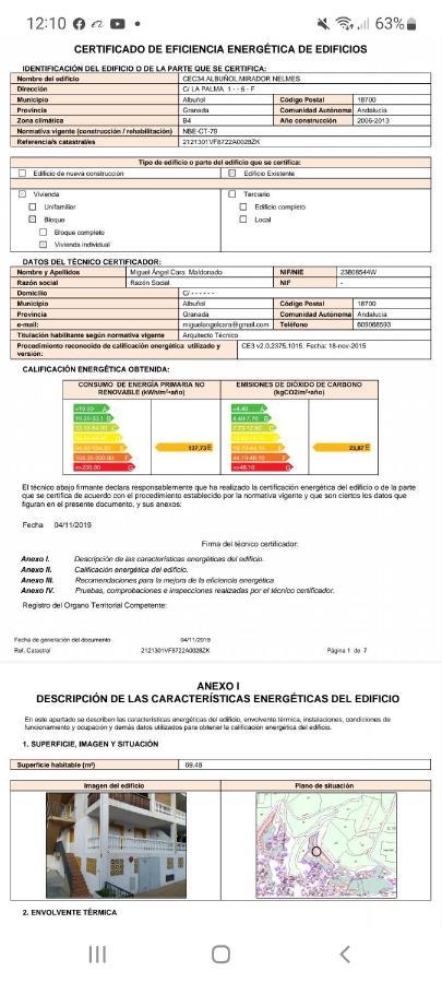 Casa Palma Appartamento Albunol Esterno foto